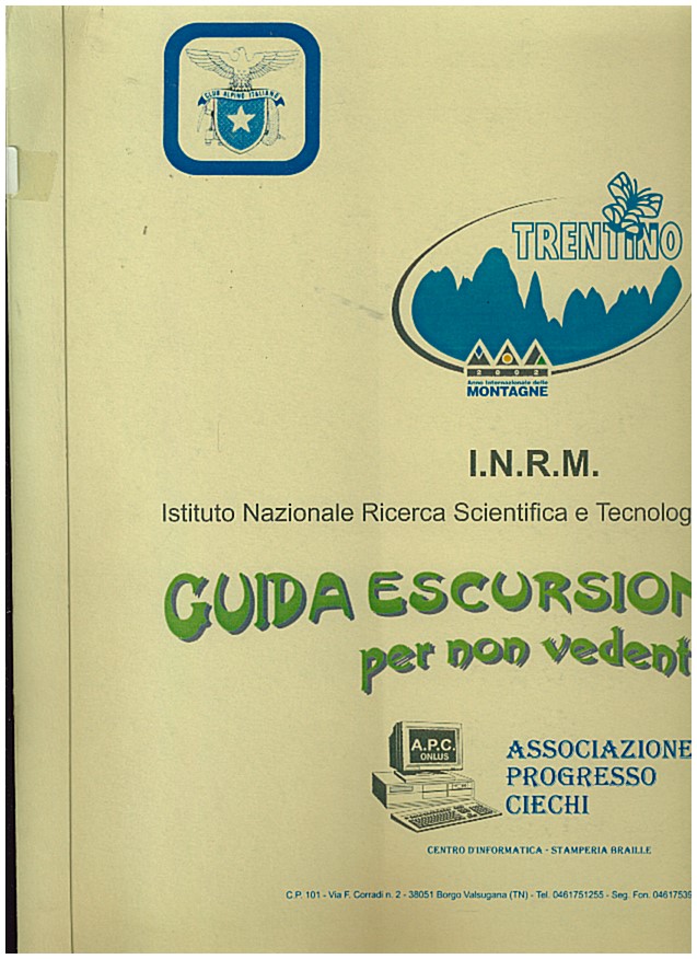 Copertina di Guida escursionistica per non vedenti