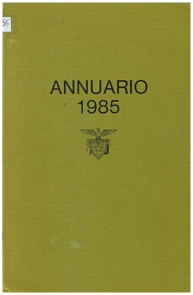 Copertina di Annuario 1985