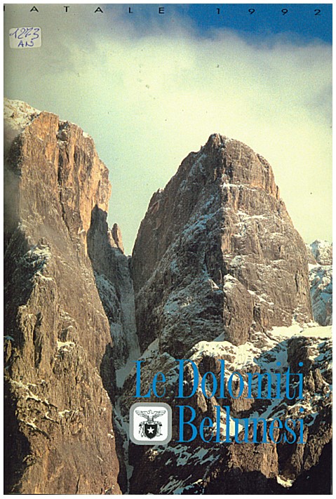 Copertina di Le Dolomiti Bellunesi Natale 1992