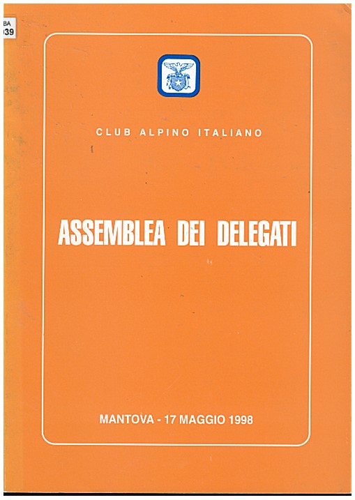 Copertina di Assemblea dei delegati - Mantova 1998