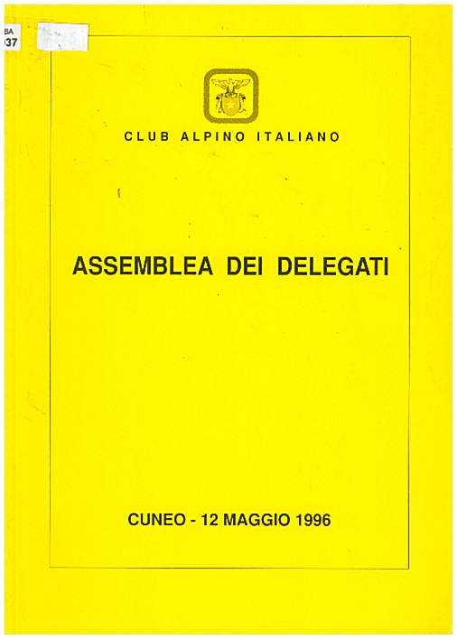 Copertina di Assemblea dei delegati - Cuneo 1996