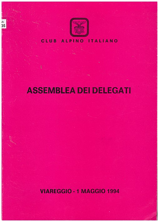 Copertina di Assemblea dei delegati - Viareggio1994