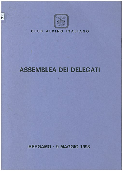 Copertina di Assemblea dei delegati - Bergamo 1993