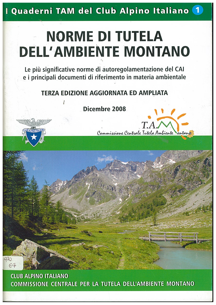 Copertina di Norme Di Tutela Dell'Ambiente Montano - 3^ edizione