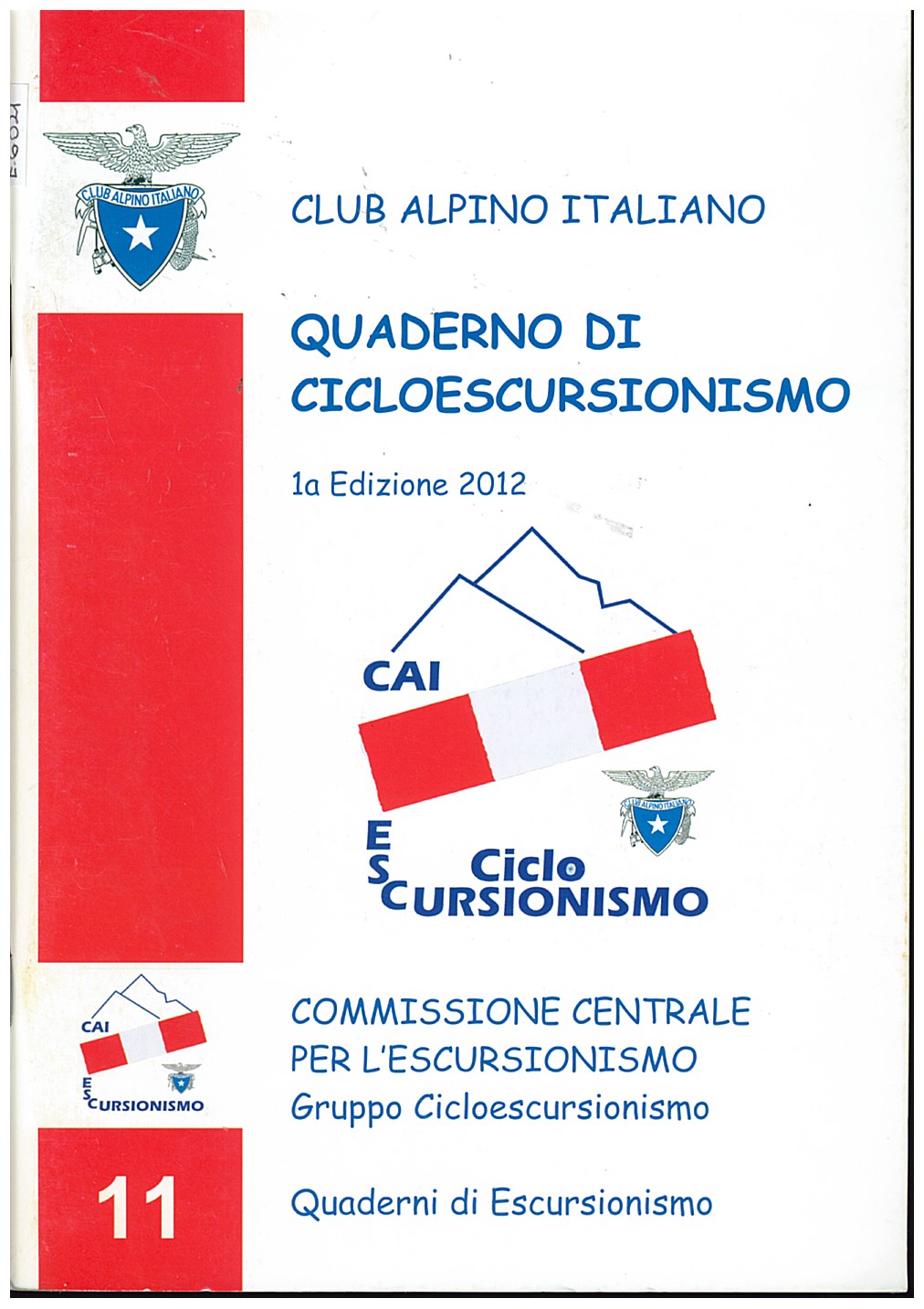 Copertina di Quaderno di Cicloescursionismo (11)
