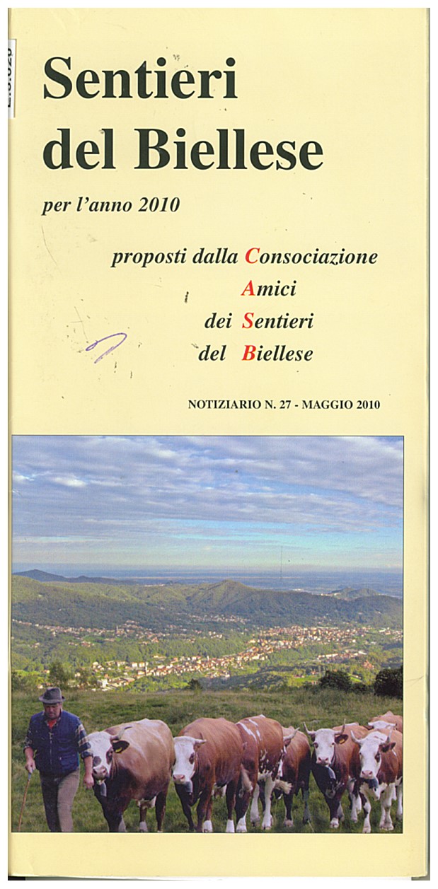 Copertina di Sentieri del Biellese anno 2010