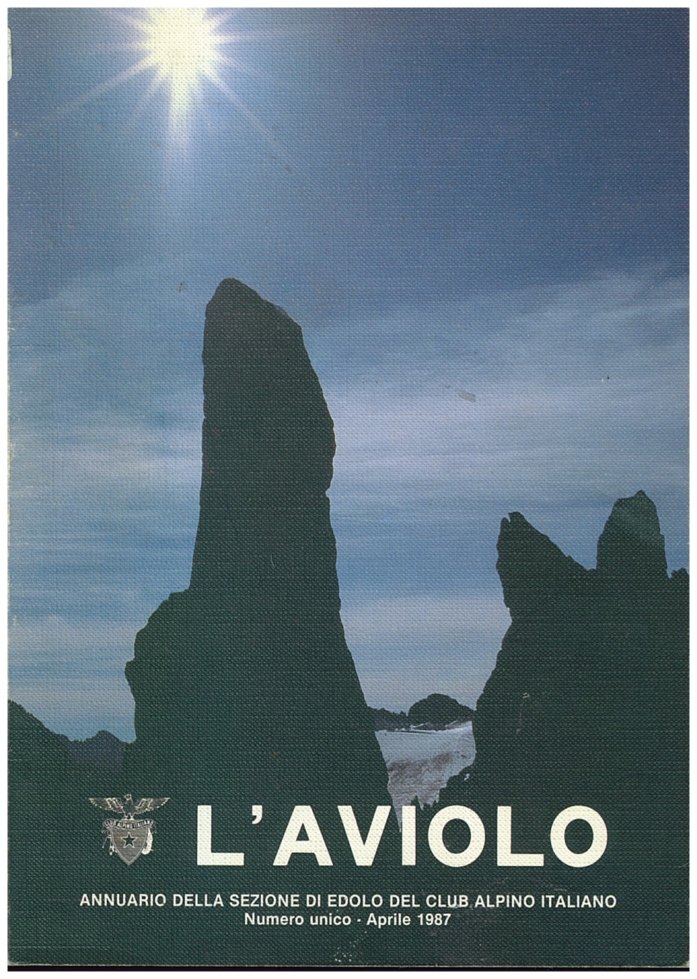 Copertina di L'Aviolo - Annuario CAI Edolo (1987)