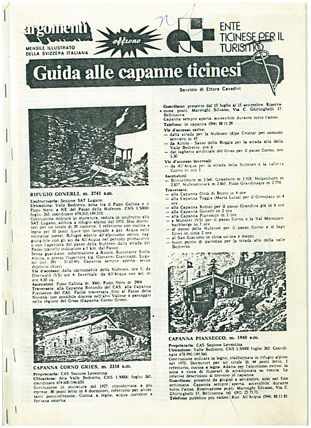 Copertina di Guida alle capanne ticinesi