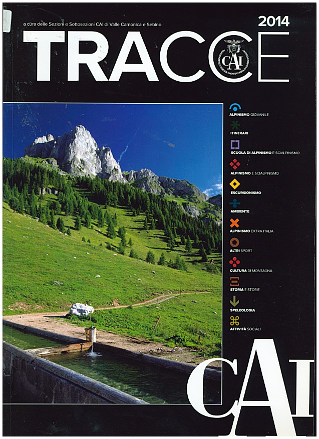 Copertina di Tracce 2014 sottosezione Valle Camonica
