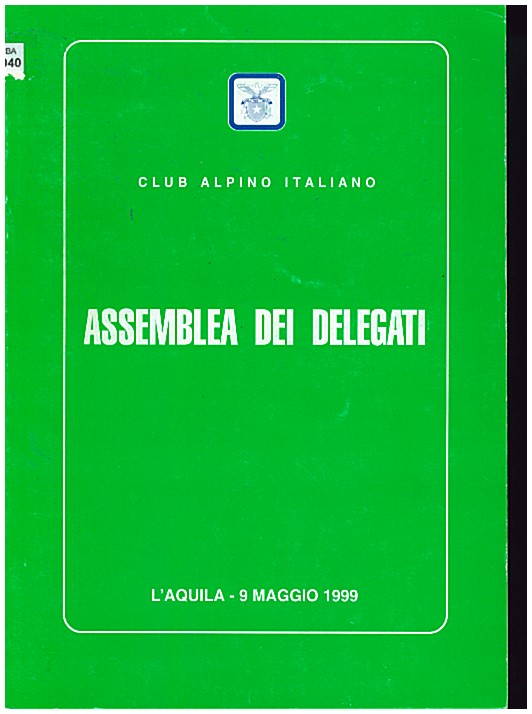 Copertina di Assemblea dei delegati - L'Aquila 1999 