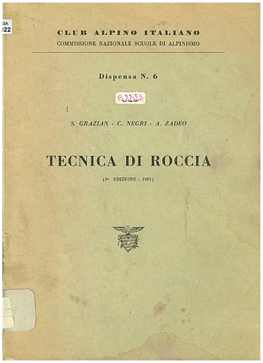 Copertina di Tecnica su roccia