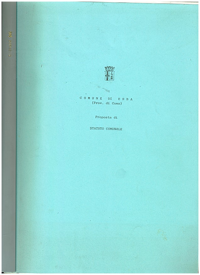 Copertina di Proposta di statuto comuale