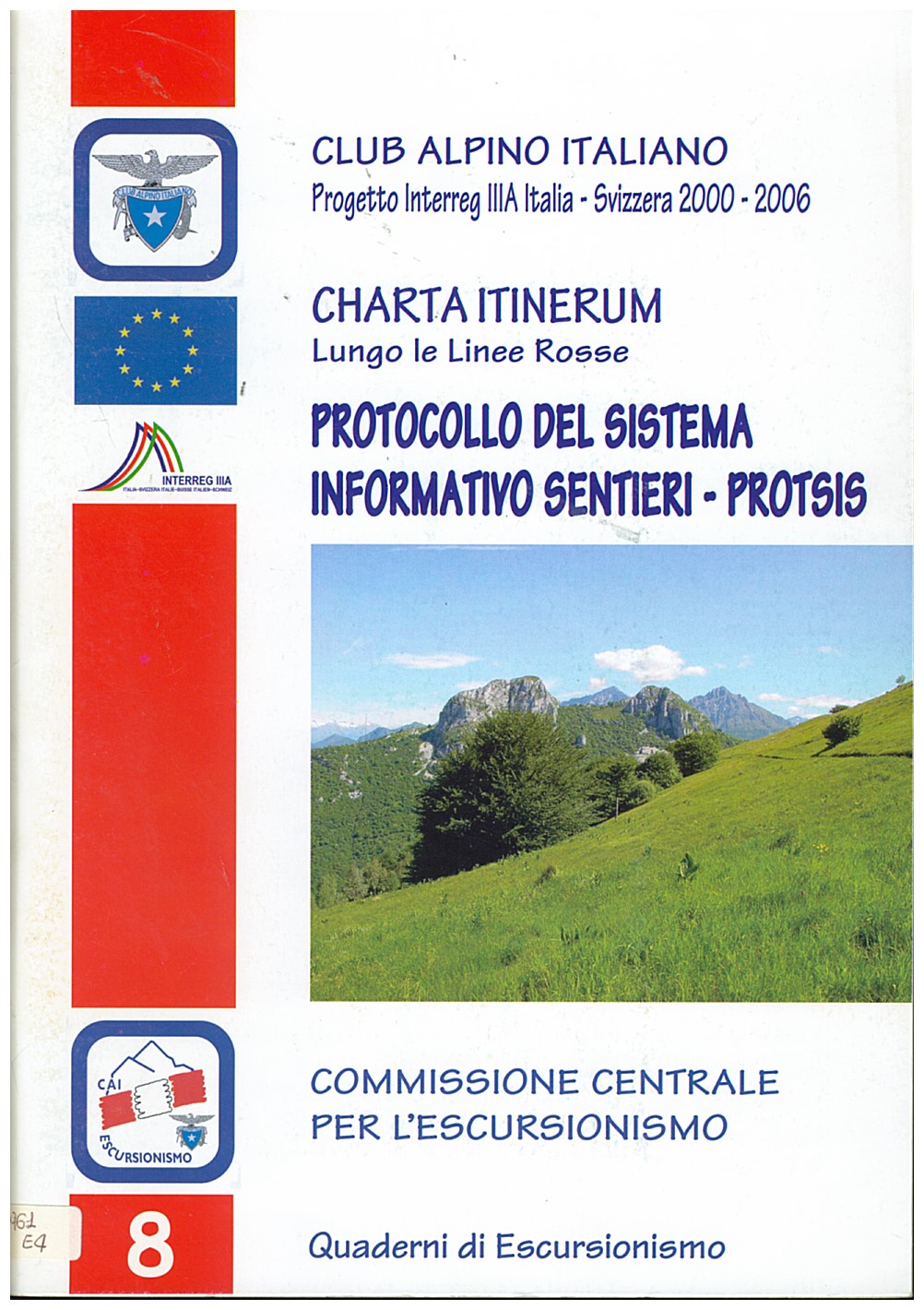 Copertina di Protocollo Del Sistema Informativo Sentieri - Protsis (8)
