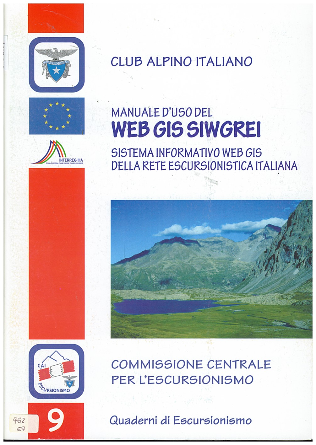 Copertina di Manuale D'Uso Del Web Gis Siwgrei (9)