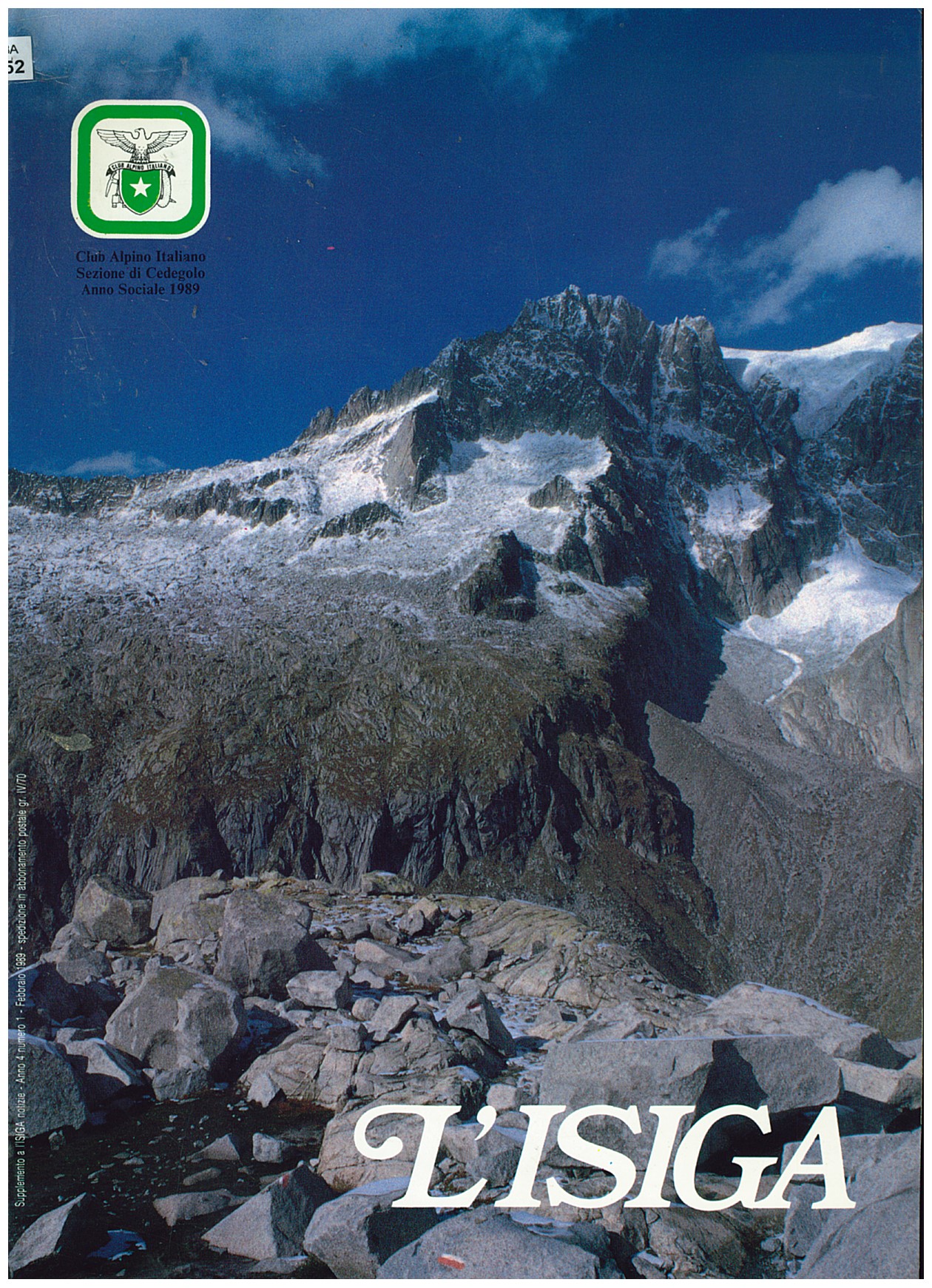 Copertina di L'Isiga CAI Cedegolo 1989 