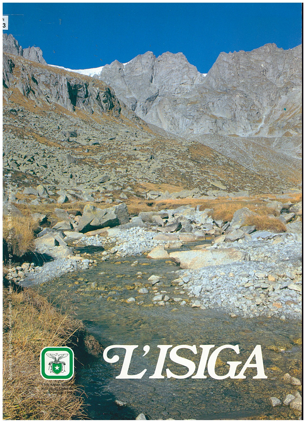Copertina di L'Isiga CAI Cedegolo 1990